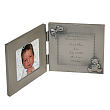 G11963 - New Baby "Lovely As A Rose" Personalized Baby Silver Photo Frame